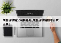 成都区块链公司周嘉阳[成都区块链技术开发团队]